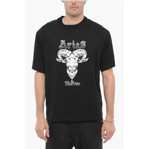 Футболка облегающего кроя ARIES THE WARRIAR с круглым вырезом Neil Barrett, Black