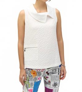 Белая топ без рукавов с фактурой Joseph Ribkoff
