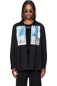 Оверсайз футболка с водяным принтом Jean Paul Gaultier, черный