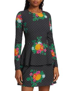 Мини-платье в горошек Dalilah Amur, цвет Black Pop