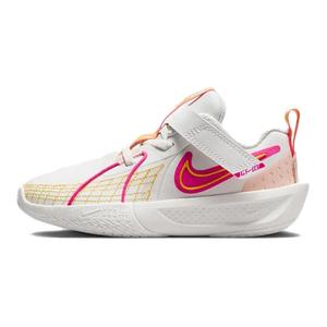 Детские баскетбольные кроссовки Nike Air Zoom GT Cut 3 PS, Peak White / Orange Pink / University Gold / Clear Pink