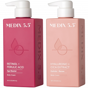 Укрепляющий и увлажняющий дуэт | Крем для тела с ретинолом и феруловой кислотой, крем для тела с гиалуроновой кислотой и центеллой азиатской Medix 5.5