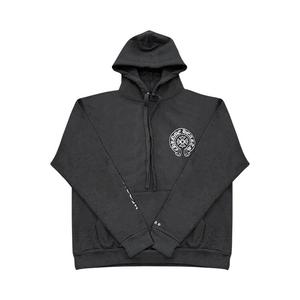 Худи Chrome Hearts Silver Glitter Hoodie, черный