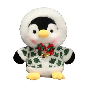 Мягкая и милая плюшевая игрушка рождественский пингвин высота 22 см Bitter purchase, зеленый