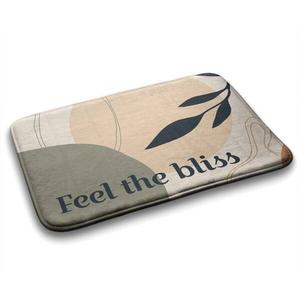 Коврик для ванной Tulup Pflanzenblatt, 75x1x75 см, бежевый