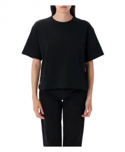 Укороченная хлопковая футболка с вышитым пони. Polo Ralph Lauren, черный