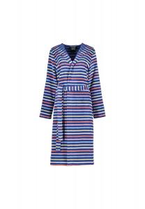 Халаты женские с капюшоном в полоску 3344 сине-разноцветные - 12 Cawö, мультиколор