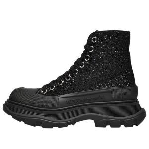 Кроссовки tread slick glitter high-top 'black' Alexander Mcqueen, черный