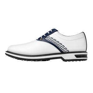 Нескользящие, износостойкие, водонепроницаемые низкие туфли для гольфа для мужчин PGA, White Dark Blue