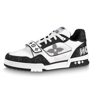 LOUIS VUITTON Кроссовки для скейтбординга Trainer Mid-Top женские, черно-белые