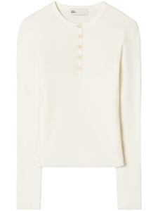 Tory Burch джемпер Хенли, белый