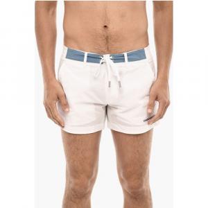 Шорты для плавания MIDI с контрастными полосками Dsquared2, White