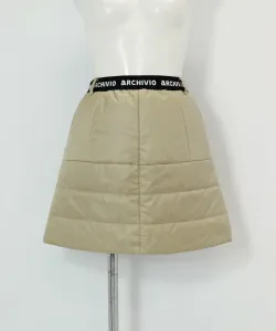 Водоотталкивающая юбка с подкладкой и логотипом на талии Archivio, цвет Beige(019)