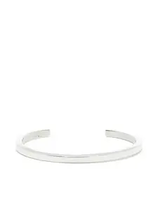 Жесткий браслет-кафф OBSIDIAN, серебряный