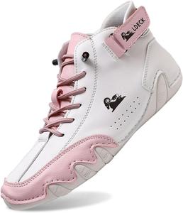 Мужские повседневные замшевые ботинки на шнуровке, черевики чукка до щиколотки Baimiu, белый/розовый