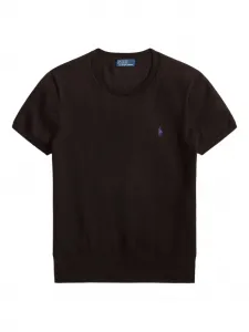 Топ с короткими рукавами Polo Ralph Lauren, коричневый