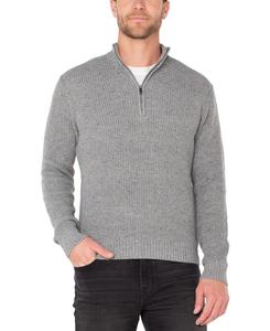 Мужской свитер Donegal Rib с застежкой-молнией на четверть длины Liverpool Los Angeles, Light gray