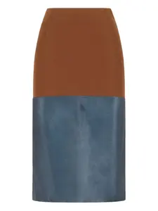 Миди-юбка с панелями Marni, синий