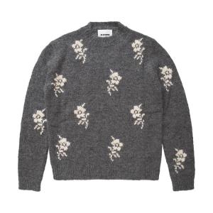 Свитер Jil Sander Flowers Intarsia Crewneck Sweater, Moonless Night