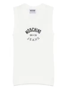 Топ с логотипом MOSCHINO JEANS, белый