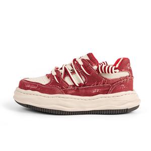 Mo Xu Скользоустойчивые низкие скейтерские туфли на платформе унисекс красные Youyou Woxin, цвет Youyou Woxin, Red