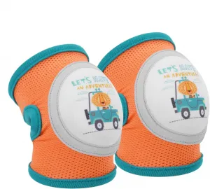 Детские наколенники из хлопковой сетки для ползания, наколенники для детей, наколенники и налокотники для защиты при ползании, для девочек и мальчиков от 2 до 5 лет JIAHG, lion pattern