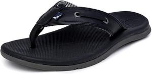 Мужские шлепанцы Nautica, пляжные сандалии, босоножки для лодки, водные тапочки, Black-casted