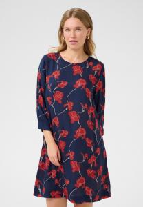 Платье Kaffe BPCARLA, Midnight Red Flowers/Dark Blue