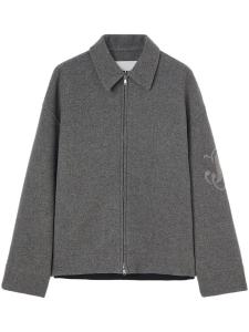 Jil Sander шерстяная куртка на молнии, серый