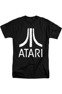 Футболка с коротким рукавом и логотипом Atari Rough для взрослых Gildan, черный