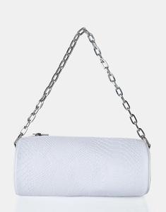 Сумка на плечо Claudia Croc белого цвета