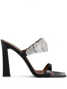 Босоножки Tiara 105 со стразами Giuseppe Zanotti, черный