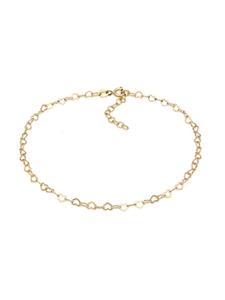 Elli Браслет Fußschmuck 925 Sterling Silber Herz in Gold