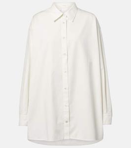Рубашка из хлопка и кашемира Luka The Row, White