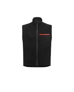 Жилет из легкой двухсторонней эластичной ткани Prada, черный