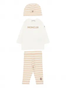 Полосатый комплект брюк (набор из трех) Moncler Enfant, нейтральный