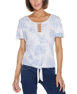 Женский трикотажный топ с принтом «Ананас» Belldini, мультиколор