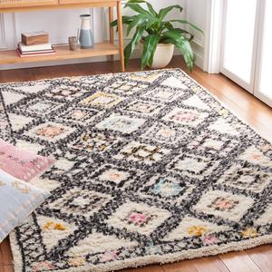 Ковер SAFAVIEH, 183 x 275 см, Kenya Collection, Natural & Multi, ручной вязки, марокканский бохо-этнический стиль, шерстяной, идеально подходит для помещений с высокой проходимостью в гостиной, спальне (KNY822A)