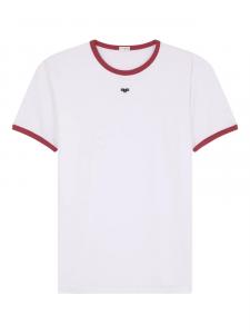 Футболка FURSAC из хлопка с контрастной отделкой, белый