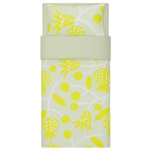 Комплект постельного белья из 3 предметов IKEA FÖSSTA, 150x200/50x80 см, желтый
