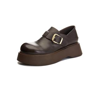 Повседневные туфли на каблуке 5 см для женщин POOQ, Coffee