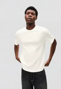 Текстурированная базовая футболка с коротким рукавом Bershka, White