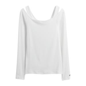 Футболки для женщин с лодочкой, умеренный вырез GAP, белый