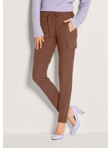 MADELEINE Трикотажные брюки-карго на шнуровке, цвет эспрессо