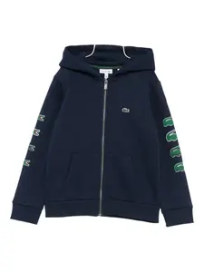 Толстовка на молнии с нашивкой-логотипом Lacoste Kids, синий
