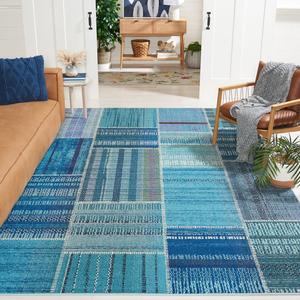 Ковер SAFAVIEH, 275 x 366 см, Monaco Collection, Multi, современный дизайн в стиле пэчворк с эффектом потертости, не линяет и прост в уходе, идеален для помещений с высокой проходимостью в гостиной, спальне (MNC215F)