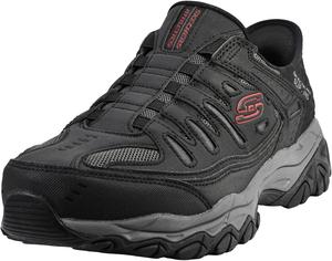 Мужские мокасины Skechers Afterburn M. Fit Ridgeburn без застежек с легким надеванием, черный/угольный