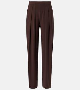 Высокие джерси широкие брюки Norma Kamali, коричневый