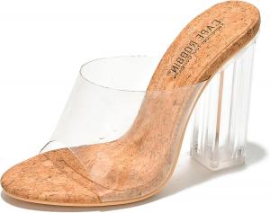 Кейп Роббин Фьюжн Прозрачные массивные ботильоны на высоком каблуке для женщин Cape Robbin, Cork