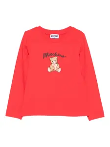 Футболка с длинным рукавом Moschino Kids, красный